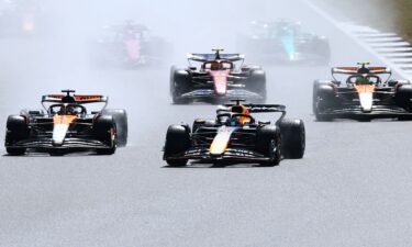 Heavy rain wreaked havoc at Silverstone for much of the race.