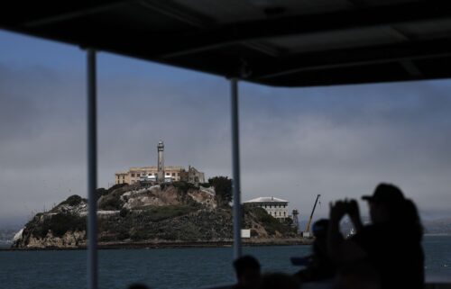A view of Alcatraz Island is seen on July 2
