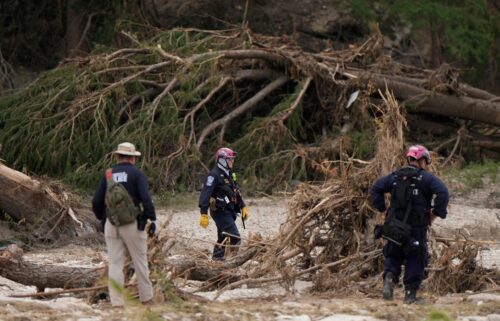 Members of Nevada Task Force 1 search for missing flood victims in Kerrville