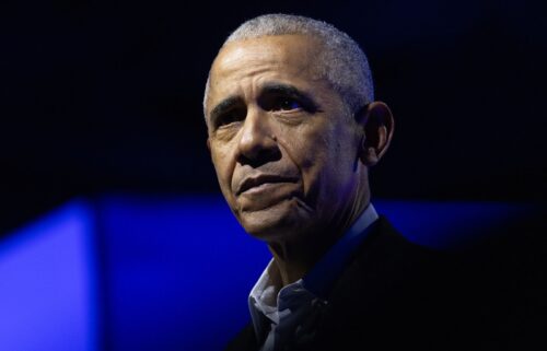 Former President Barack Obama addresses the Obama Foundation's Democracy Forum on December 5