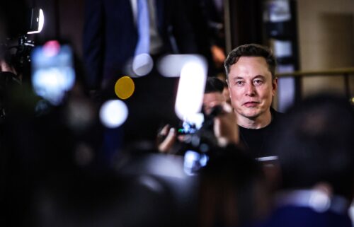 Elon Musk leaves a meeting with House Republicans in the basement of the Capitol building on March 5
