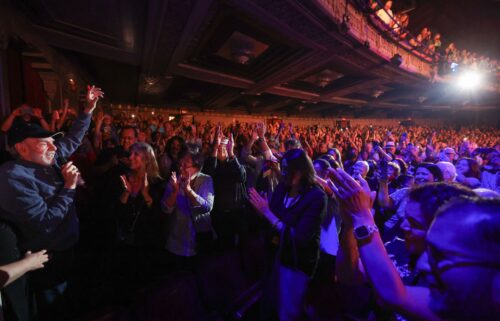 Neil Diamond is seen here at a performance of 'A Beautiful Noise' at the Hollywood Pantages in Los Angeles on July 12.