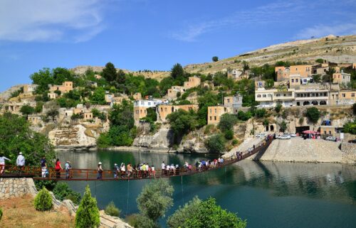 Halfeti was partially submerged to create a resevoir and dam in 2000.