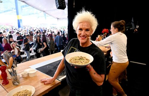 Anne Burrell is pictured in New York City in 2022. The popular Food Network star and celebrity chef's death has been ruled a suicide
