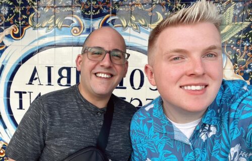 Hunter and John are now married and living and working together. Here's the couple in Nassau