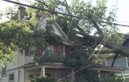 Severe thunderstorms swept through New Jersey on Thursday night