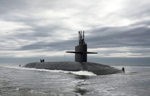 The Ohio-class ballistic missile submarine USS Tennessee returns to Naval Submarine Base Kings Bay