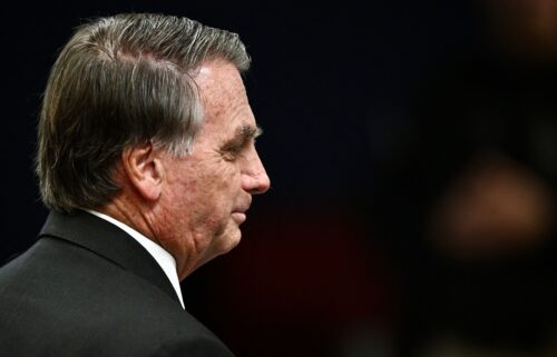 Former Brazilian President Jair Bolsonaro is seen here at the Brazilian Supreme Court in Brasilia on June 9. The Brazilian Supreme Court has ordered the house arrest of Bolsonaro.