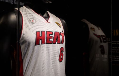 LeBron James' Miami Heat game-worn jersey from NBA finals game 7 victory in 2013