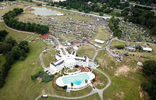 Aerial view of rapper Rick Ross' private residence