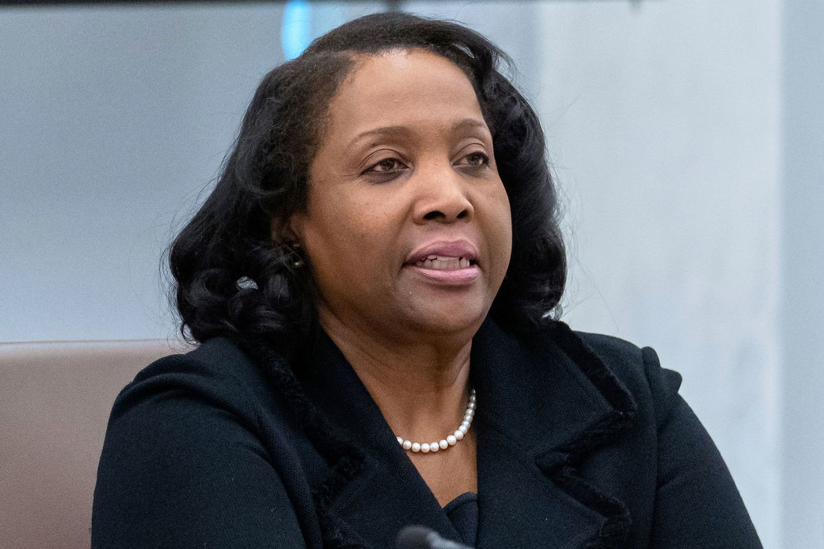 <i>Mark Schiefelbein/AP/File via CNN Newsource</i><br/>Federal Reserve Board of Governors member Lisa Cook listens during an open meeting of the Board of Governors at the Federal Reserve in Washington