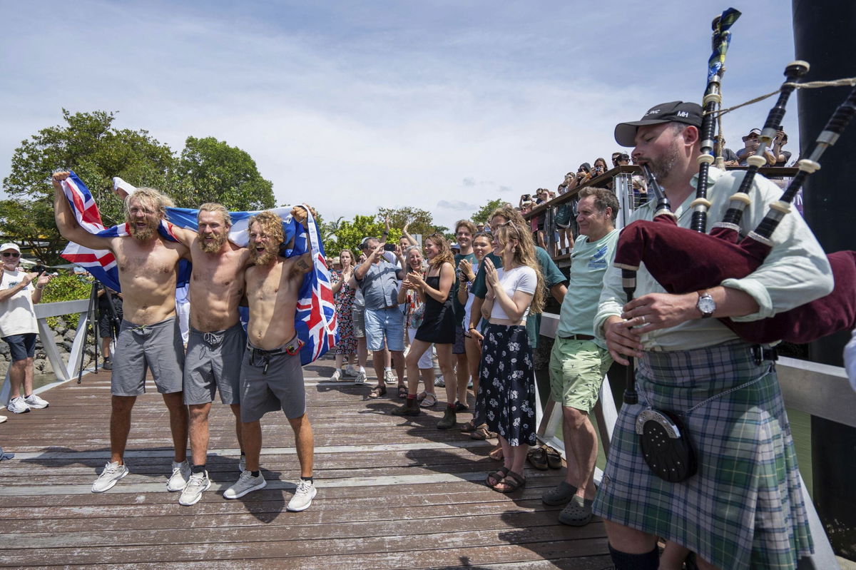 <i>Nuno Avendano/AAP Image/AP via CNN Newsource</i><br/>The Maclean brothers embarked on the ocean crossing in pursuit of both a world record and the goal of raising £1m to fund clean water projects in Madagascar.