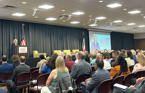 Sen. Joni Ernst speaks at the "Made in America Expo" in Ames