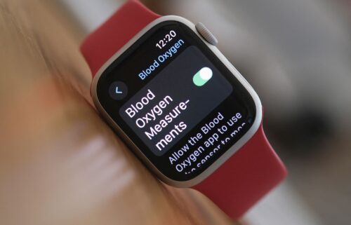 Apple watches are seen on display at the Apple Store in Grand Central Station.