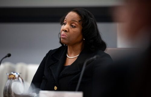 Federal Reserve Governor Lisa Cook is seen here at a Federal Reserve Board meeting in Washington