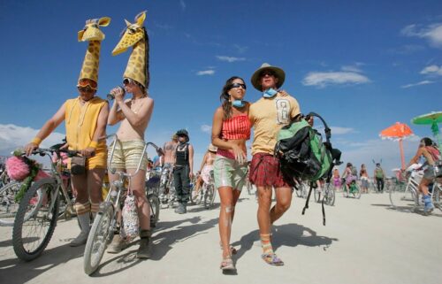 Burning Man events are held worldwide and burners often travel by bike