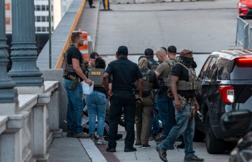 ICE and other federal agents take a delivery driver into custody on August 16 at Union Station in Washington
