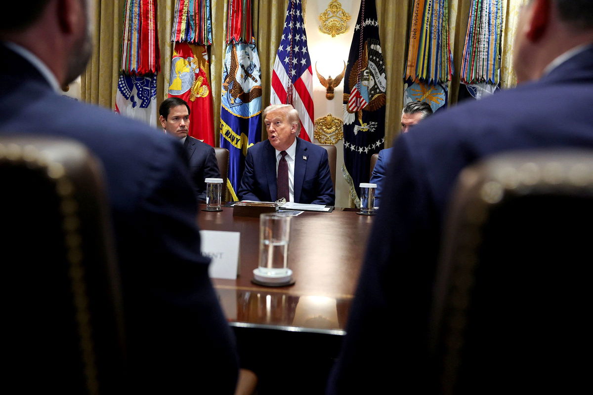 <i>Jonathan Ernst/Reuters via CNN Newsource</i><br/>President Donald Trump speaks