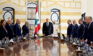 Posters expressing support for the army are hung on streets and bridges ahead of a Cabinet meeting to discuss the disarmament of Hezbollah  and the transfer of all weapons to state control