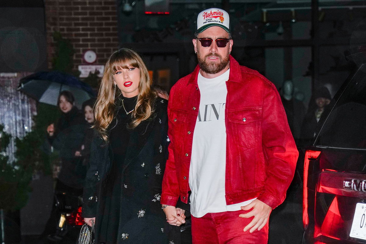 <i>XNY/Star Max/GC Images/Getty Images via CNN Newsource</i><br/>Taylor Swift and Travis Kelce are seen in December 2024 in New York City.