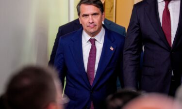 Deputy Attorney General Todd Blanche arrives for a press conference with U.S. President Donald Trump in the White House August 11